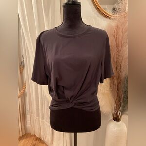 lululemon athletica Black Short Sleeve Twist Top